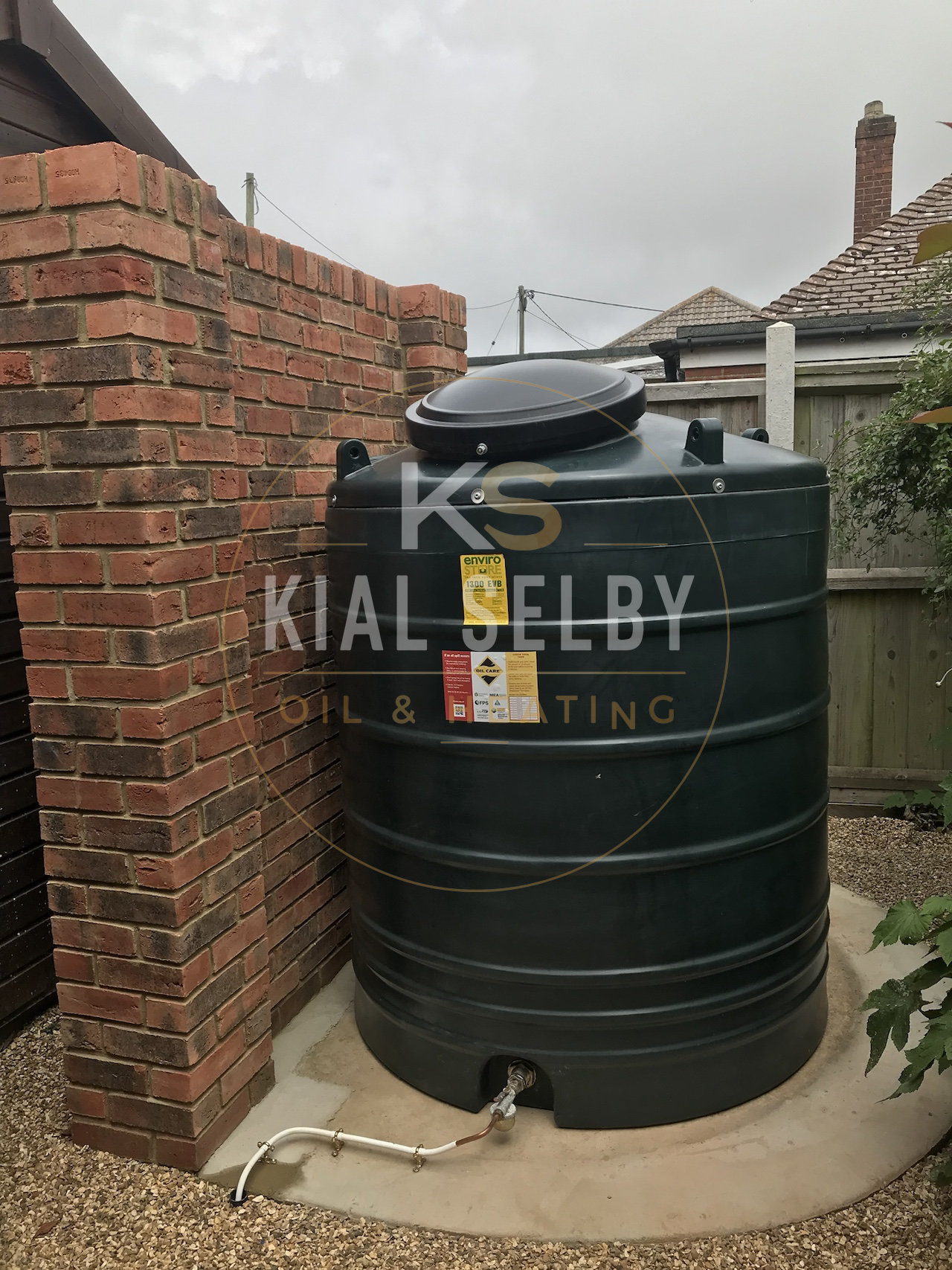 Envirostore oil tank installation on curved base